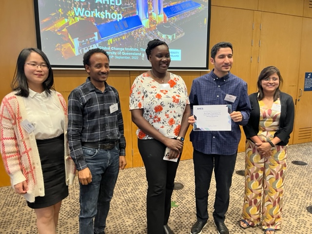 DrYongYiLee's tweet photo. Last week, at the #AHES2022 Brisbane conference, PhD candidate @yaredbeleteb2 presented his research examining the EQ-5D-5L anxiety/depression dimension in the #Ethiopia context. A job well done by an emerging #MentalHealth researcher!!

@Monash_SPHPM @cathymihalopou1 @LidiaEngel https://t.co/QGoe3MXYtj