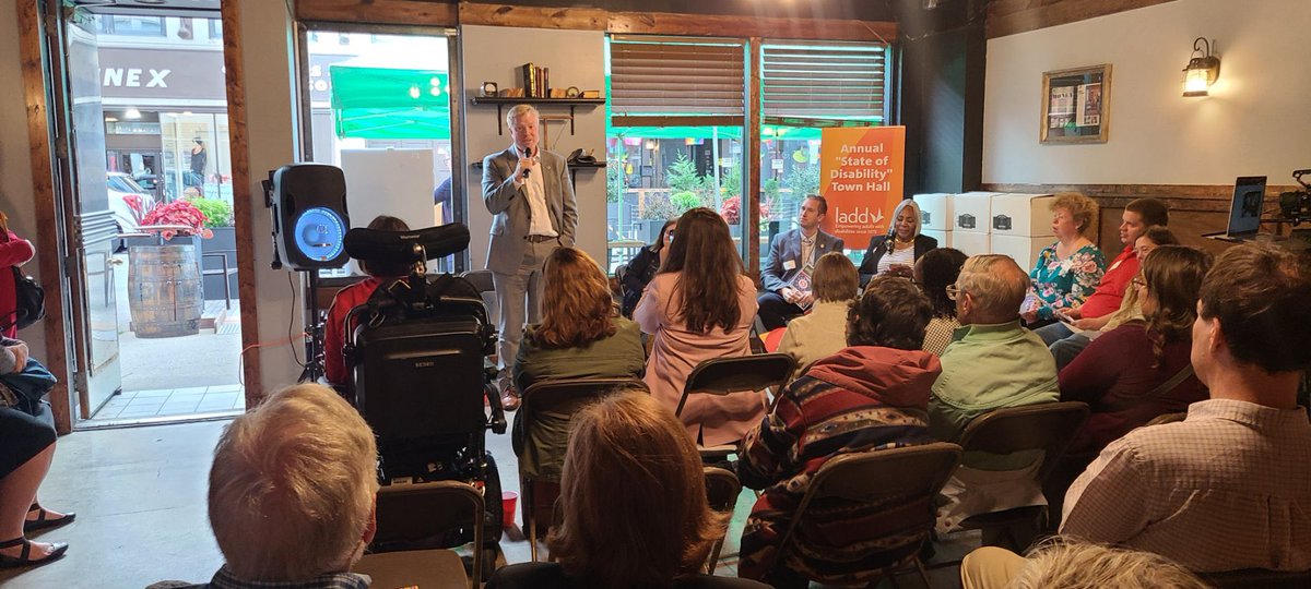 jeffreysms's tweet photo. Great event and engagement at @LADD_Inc’s #StateofDisabilityTownhall tonight talking issues of housing, employment opportunities and transportation! Thx for the opportunity and great questions https://t.co/l2XcVctY74