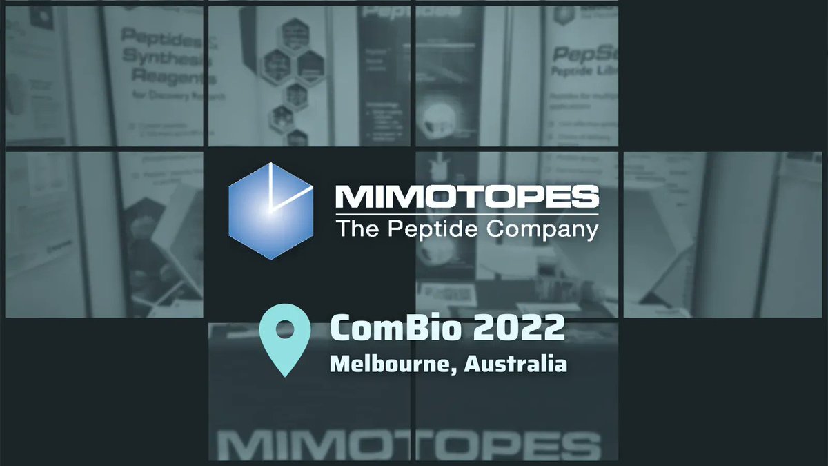 Mimotopes's tweet image. From today, visit @Mimotopes at #ComBio, booth 43, to chat about the versatility of custom peptides and how they can be applied to further your research goals. @ComBio2022 #ozchem