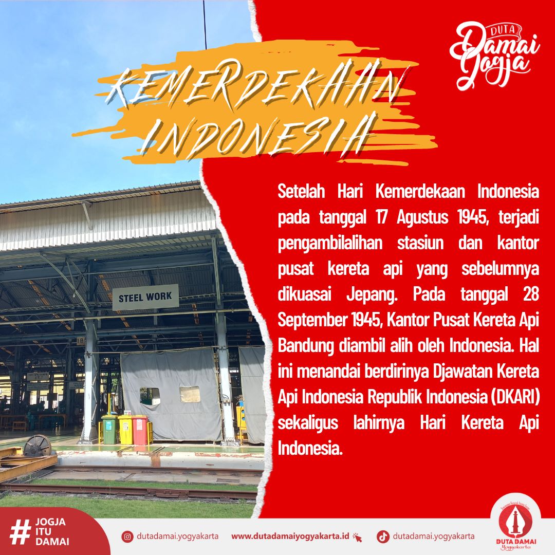 dutadamaiyogya's tweet photo. Memang menyenangkan ya naik kereta api, bisa lihat pemandangan, tidur, dan menjadi salah satu transportasi umum yang sangat membantu kita dari provinsi 1 ke provinsi lainnya atau kota satu ke kabupaten lainnya, Selamat Hari Kereta Api.
Visual by resya
#keretaapi #harikeretaapi https://t.co/lK5OVJIje0