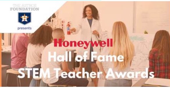 Our very own Ms. Salgado @HISD_OrtizMS was awarded the Honeywell 2022 STEM hall of fame by the Astros foundation!!! We are so proud of the dedication you have for all our Eagles!!! #whateverittakes #eaglessoar @HISDMiddleSchls @TeamHISD SCIENCE ROCKS!!!!