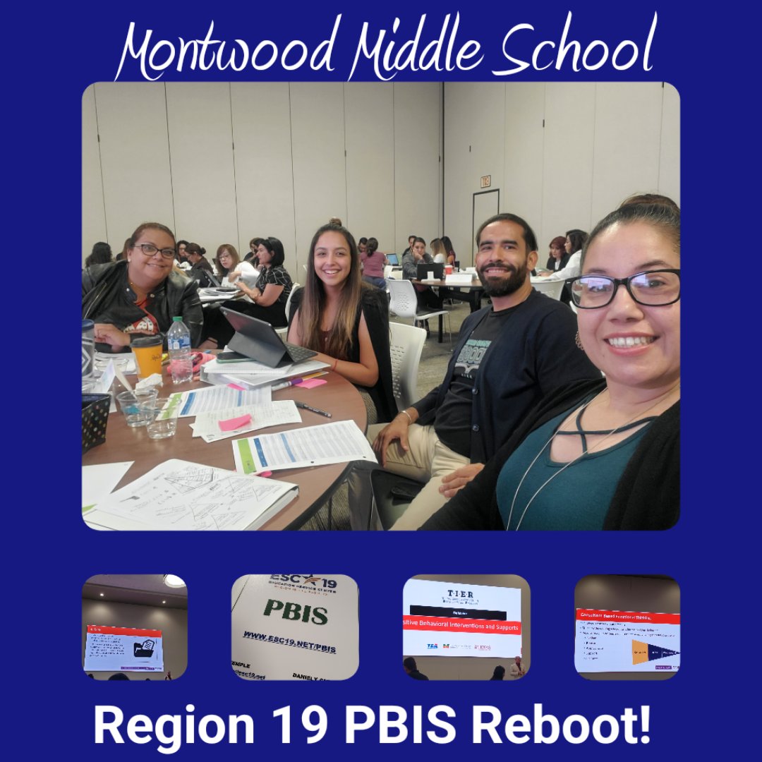 Dr. Melissa (Martinez) Saenz (@montwood_ms) on Twitter photo Loved working with my <a href="/Montwood_MS/">Dr. Melissa (Martinez) Saenz</a> PBIS Coaches "rebooting" into our 4th year of PBIS! Super proud of ALL of the hard work Moose Country has done to invest in an amazing framework to support students, educators, and families! <a href="/TBrownEducator/">Dr. Tamekia Brown</a> <a href="/ESC19Behavior/">Dr. Albert Villa</a> <a href="/ESCRegion19/">ESC-Region 19</a> Loved working with my <a href="/Montwood_MS/">Dr. Melissa (Martinez) Saenz</a> PBIS Coaches "rebooting" into our 4th year of PBIS! Super proud of ALL of the hard work Moose Country has done to invest in an amazing framework to support students, educators, and families! <a href="/TBrownEducator/">Dr. Tamekia Brown</a> <a href="/ESC19Behavior/">Dr. Albert Villa</a> <a href="/ESCRegion19/">ESC-Region 19</a>