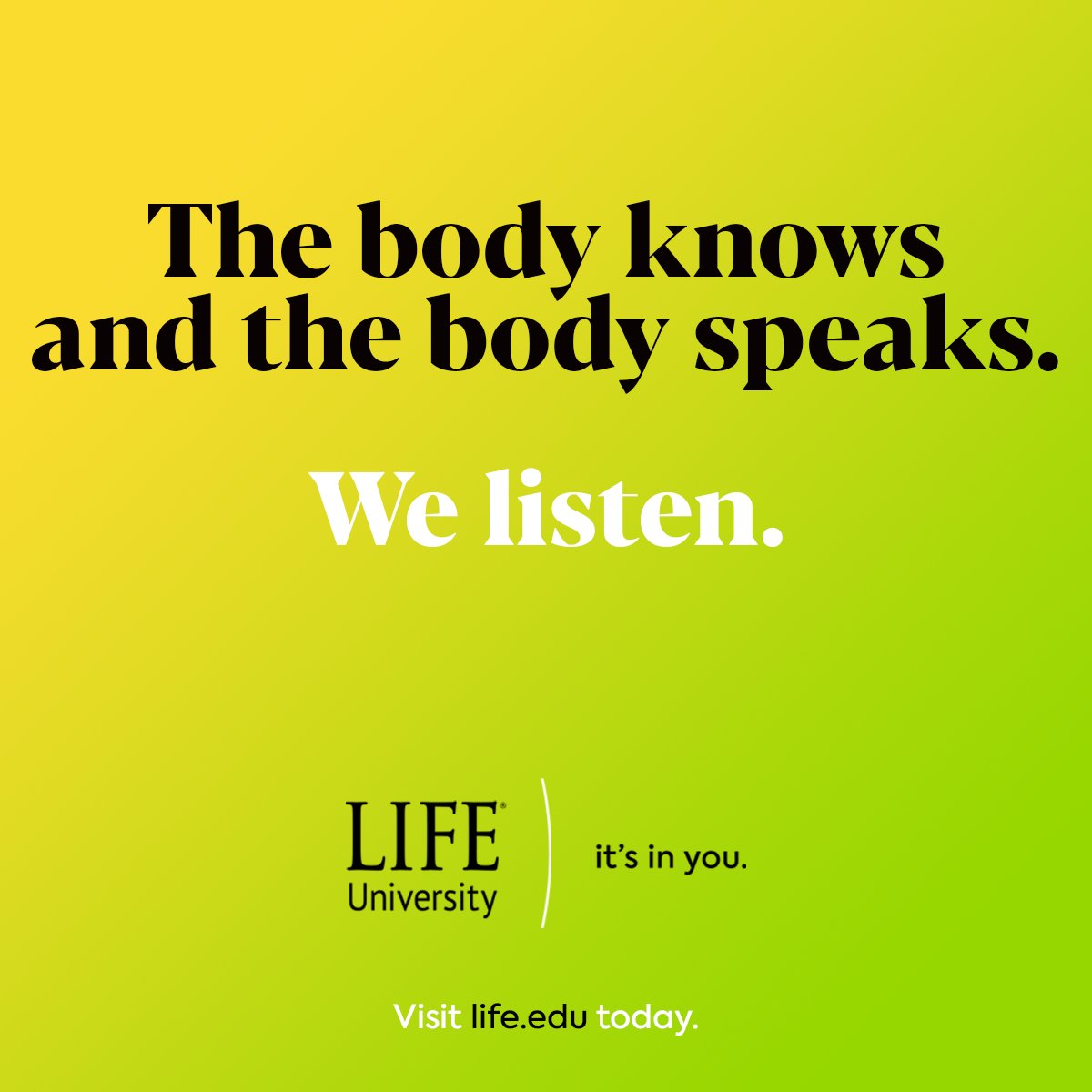 LifeUniversity's tweet photo. #lifeitsinyou π¦
π https://t.co/0D5rslWQdB