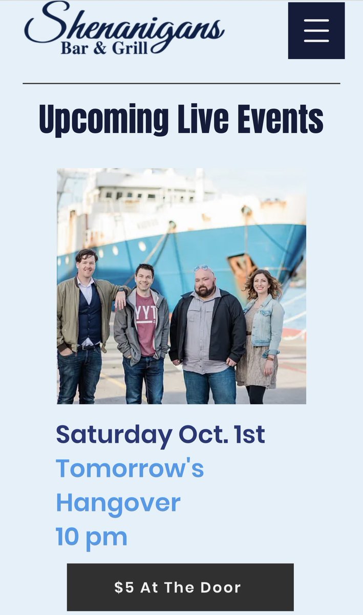 CBS! Neil, Trevor, and Cousin Steve will be playing at Shenanigans Bar &amp; Grill this weekend. 

Saturday, Oct. 1 @ 10pm 
$5 cover at the door

Hope to see you there! 

facebook.com/events/s/tomor…