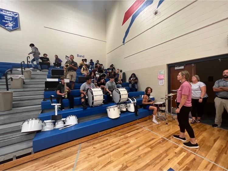 GPSBuffs's tweet photo. Gibbon Pep Band is sounding great at the volleyball triangular! #GoBigBlue #GPSBuffs #PepBand #GibbonPride https://t.co/cQ3Ga3nqYR