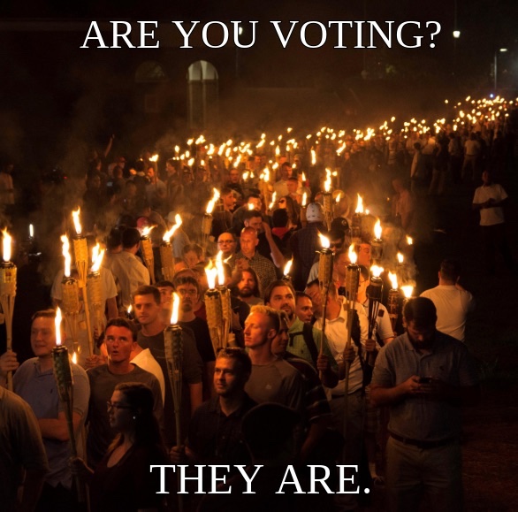 Quadcarl's tweet photo. @WillMeyerPA Get two people to vote democrat who otherwise wouldn’t have voted. It seems silly but it’s actually a simple way to stop fascism. #Get2ToVoteBlue https://t.co/kCbBcGDwYR