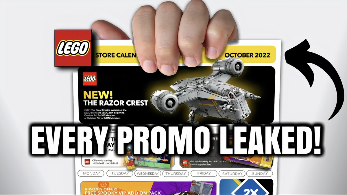 BriqFoundation's tweet photo. NEWLEGO October 2022 PROMOS LEAK! Promotional Calendar, Double VIP, Razo... https://t.co/qvb4nbiFZL via @YouTube #legopromo #legoleaks https://t.co/ss51em6oO8