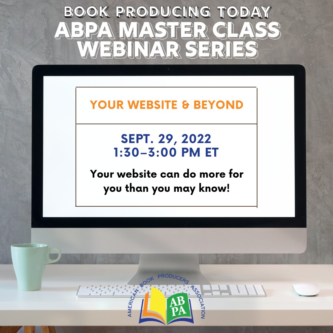 A website is your store window on Main Street, and it’s the first point of contact with many of your future partners. 

During Thursday's webinar, @timpalincreativ and <a href="/jasminebarta/">Jasmine Barta</a> will show you just how much your website can do for you.

Email office@ABPAonline.org to join!