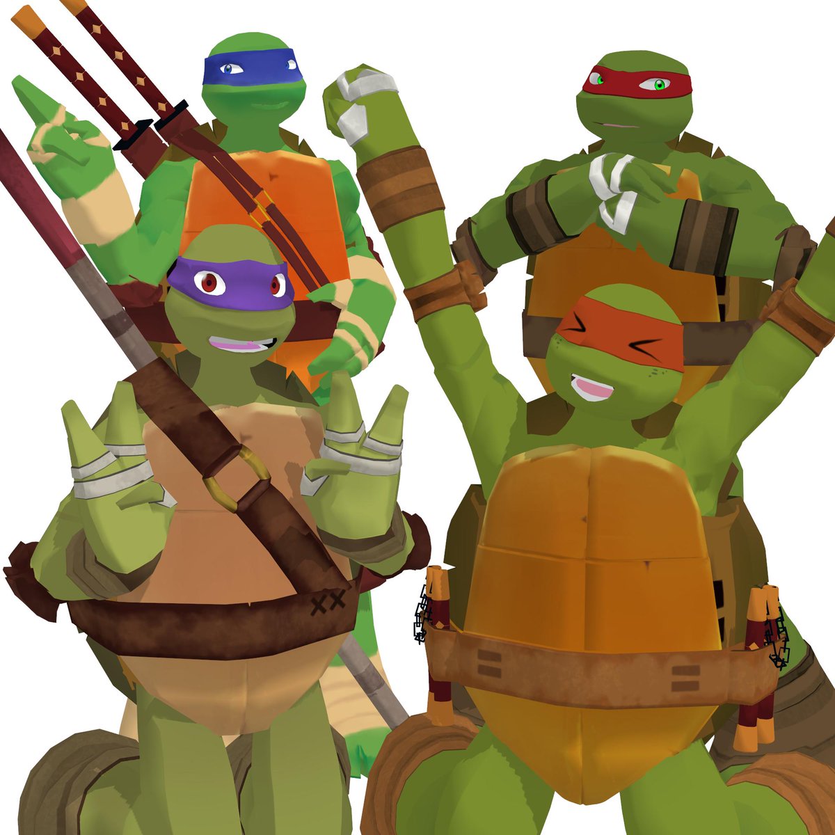 botbot1998's tweet photo. ニック亀(TMNT2012)の10周年です!
[Happy 10th Anniversary of TMNT 2012]
#MMD #MMDTMNT #TMNT #TMNT2012 #TMNT201210thAnniversary
#ミュータントタートルズ #MMDタートルズ #ニック亀
#レオナルド #ラファエロ #ドナテロ #ミケランジェロ
#Leonardo #Raphael #Donatello #Michelangelo https://t.co/5L074RJJdr