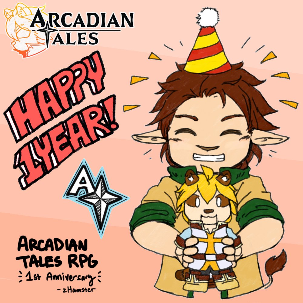 Arcadian_Tales's tweet photo. Hey #algofam! Celebrating the Arcadian Tales Bot anniversary with a new logo and a commemorative illustration! 🎉🎆
The lil' bot's now 1 year old. They grow up so fast. 🤣
#Algorand #AlgorandNFTs https://t.co/1biPmBLa34
