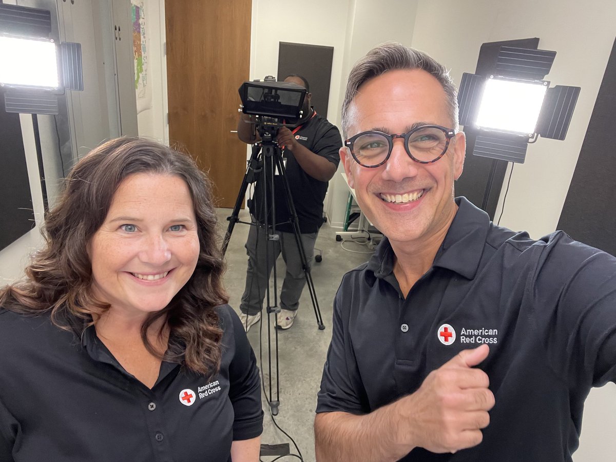 In the recording studio today with very-soon-to-be @INRedCross⁩ Interim CEO Courtney VanJelgerhuis talking #HurricaneIan and the work of our volunteers and staff headed to Florida. We’re so lucky to have Courtney leading! Wanna join the movement? RedCross.org