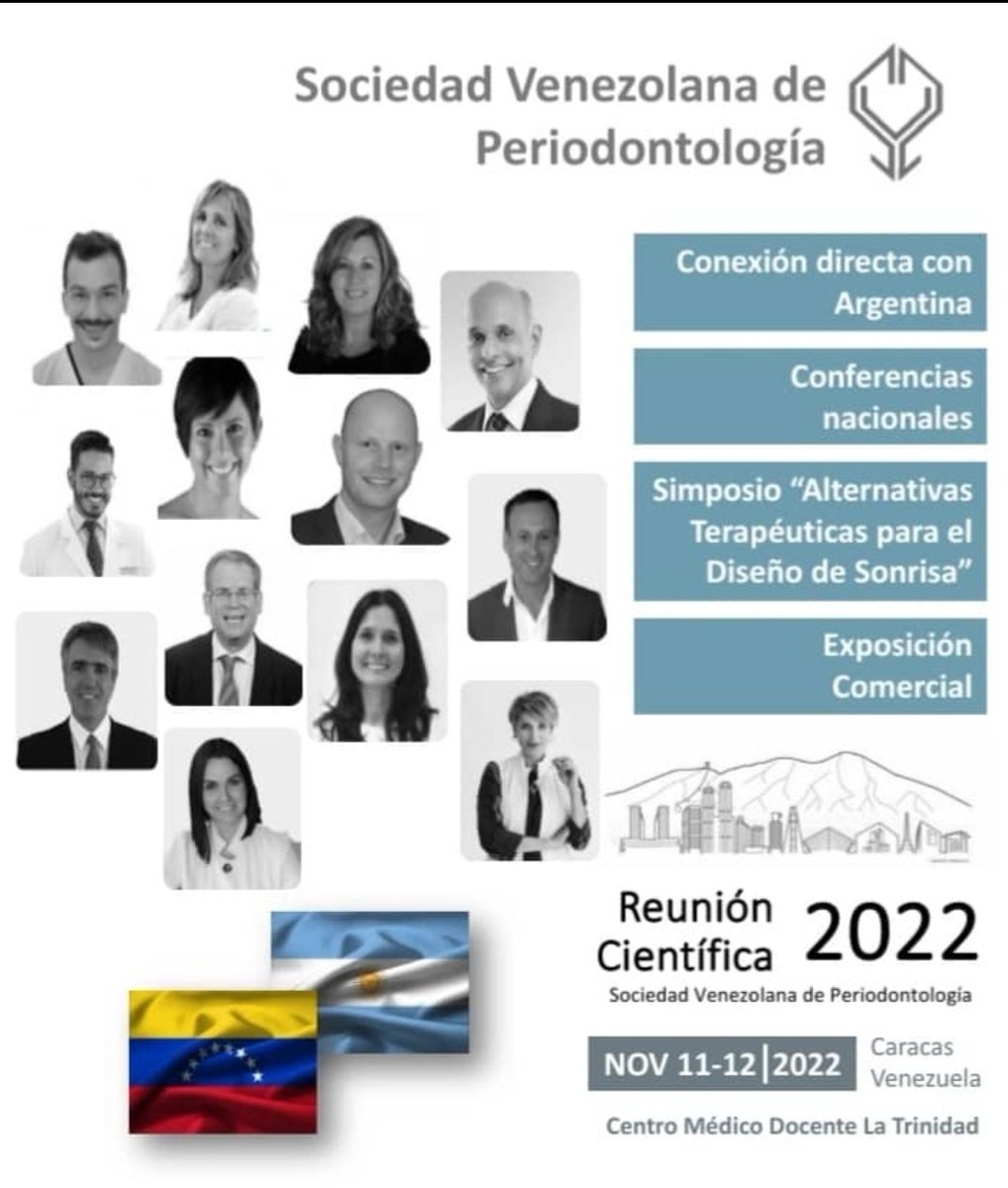 svperiodoncia's tweet photo. Se aproxima nuestra reunión científca. Nos acompañarán excelentes conferencistas. 11 y 12 de noviembre. Inscripciones por https://t.co/VYrOdAGcVH
@tlroma @haroldec @Lissosa @BernottiAna @FrancisFerrer4 @Anaperiodontics @dra_OrtoPerio @An37877876Mend @tibycp https://t.co/nE1lDoOsoN