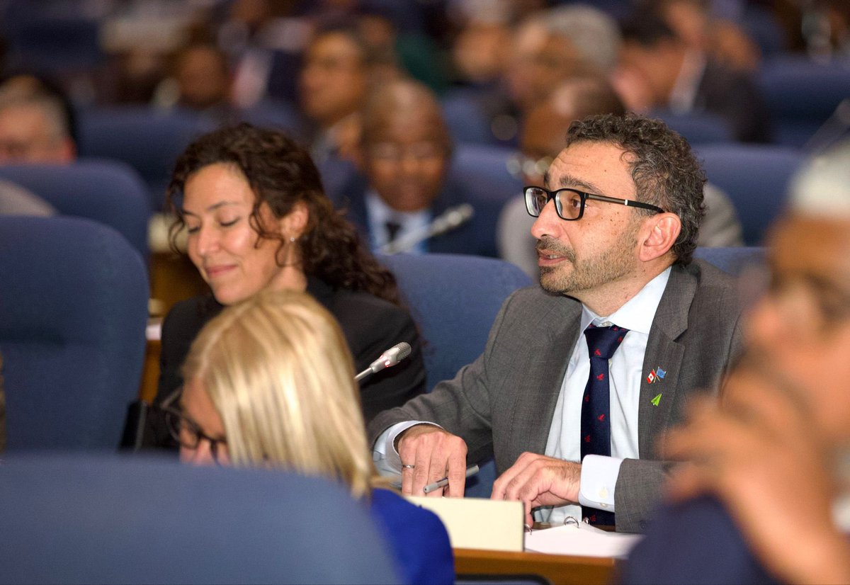 OmarAlghabra's tweet photo. I delivered a speech at #ICAO41 about international partners working collaboratively, finding justice for PS752, reducing pollution in the aviation sector, and our support for Ukraine. Canada is proud to put forward those initiatives and work with partners to make them happen. https://t.co/YIAgoXqFe7