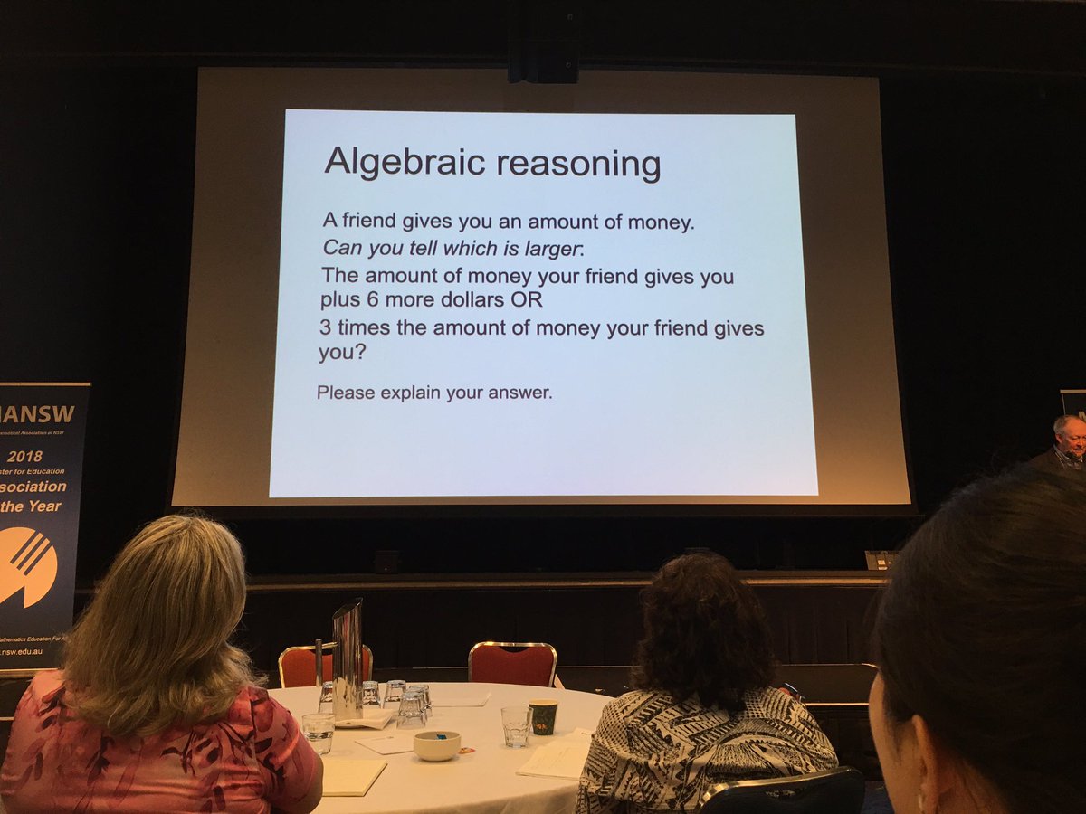 Algebraic reasoning at #MANSWconf2022. Thank you for your wisdom Peter Gould.