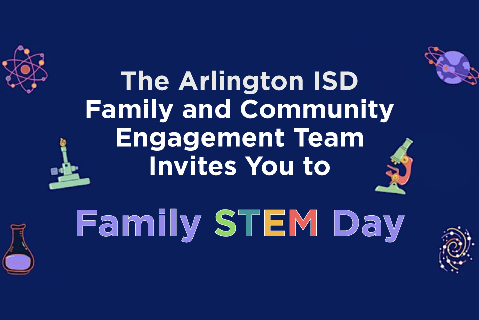 Arlington ISD parents: If your child has a knack for science, technology, engineering or math, join us for Family STEM Day on Oct. 1 or Oct. 29. Students can interact in STEM activities with real-world applications to develop a variety of skills. ➡ bddy.me/3BOVaO0