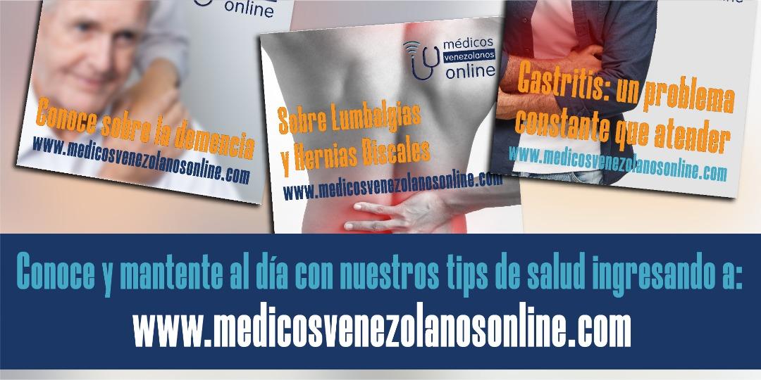 Conoce un poco más sobre enfermedades y dolencias a través de nuestros tips de salud.
Conversamos y nos asesoramos con los médicos especialistas de nuestra plataforma para mantenernos actualizados en los temas que implican nuestra salud y bienestar.
#mvo #consultasonline
