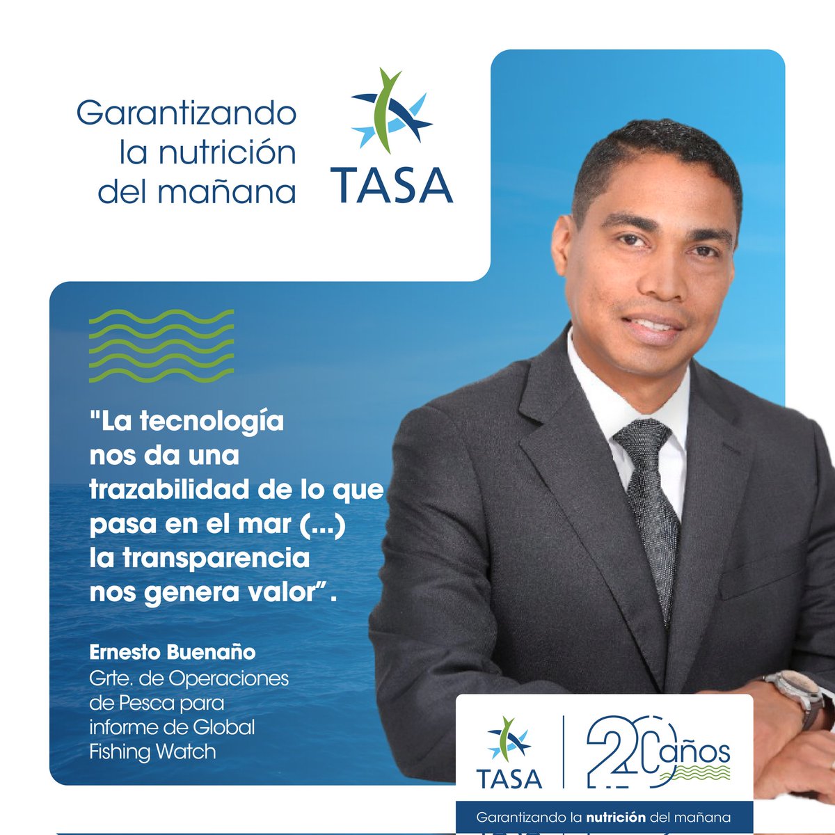 TasaOficial's tweet photo. Nuestro gerente de operaciones de pesca, Ernesto BuenaΓ±o, comentΓ³ en una entrevista la importancia del uso de nuevas tecnologΓas y la transparencia en los datos para garantizar la sostenibilidad del recurso marino. https://t.co/9NPxaEFvJv
#TransparencyInFocus https://t.co/u0r69VURoM