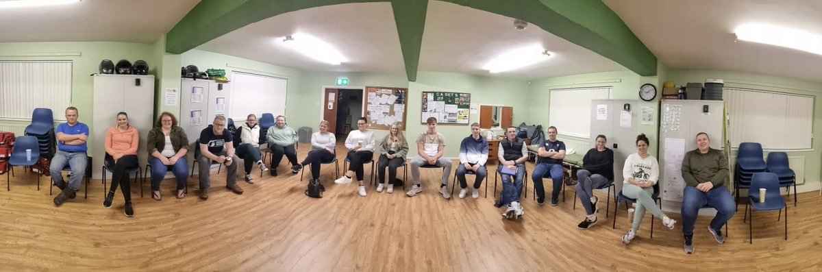 SJAColeraine's tweet photo. #TuesdayTraining 

How many of the family can you fit in one photo? Lovely to see some new members joining us! 💚🚑

#sjacoleraine # mysjaday #AGM #joinus https://t.co/dYWYAQPcoN