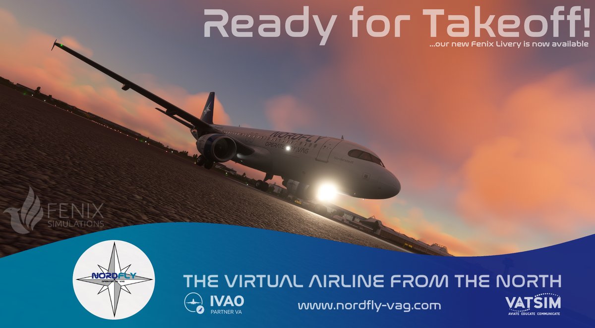 Nordflyvag's tweet image. Ab sofort sind auch unsere Liveries für den Fenix A320 im MSFS2020 verfügbar!
-----------------------------------------------
Our liveries for the Fenix ​​​​A320 are now also available in MSFS2020!

#IVAO #virtualairline #IVAOGermany #p3d #p3dv5 #xplane #msfs2020 #fsx #p3dv4
