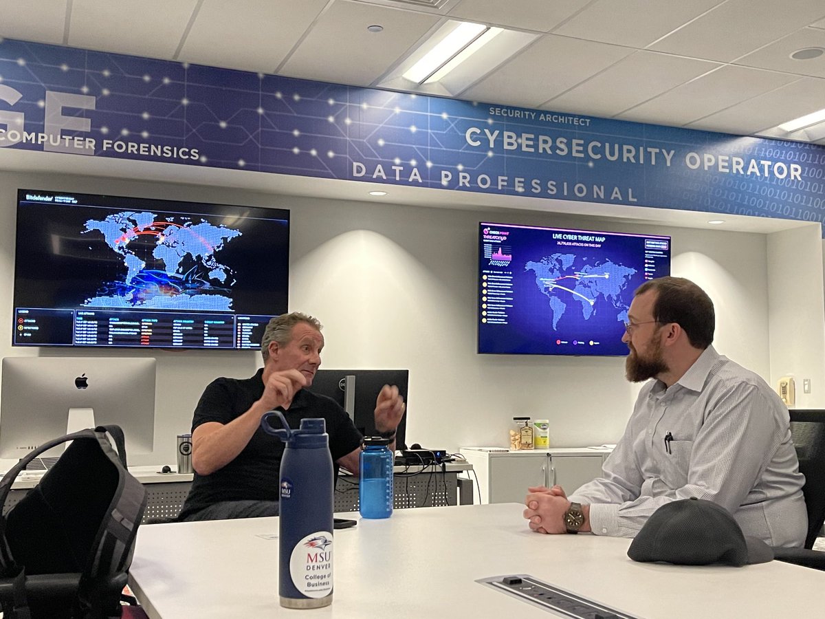 Also a great time visiting the MSU cybersecurity center and it's director Richard MacNamee. It's structured like SOC and they are really doing amazing things @msudenver @MSUDenverAlum