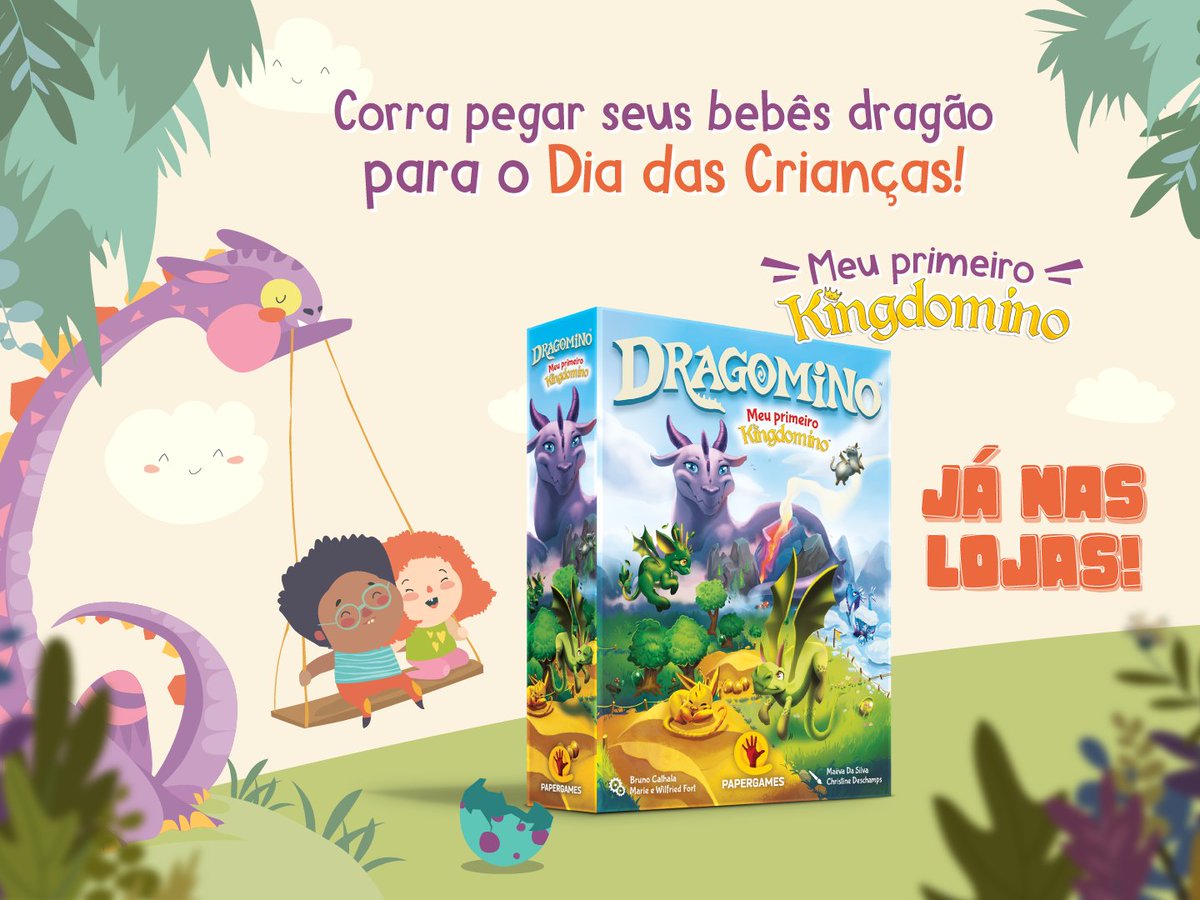 PaperGamesEd's tweet photo. O mês mais divertido do ano tá chegando com um lançamento especial para a criançada! DRAGOMINO CHEGOU! Meu primeiro Kingdomino!
https://t.co/B10rkEWR9c
#PaperGames #PaperGamesEd #dragomino #kingdomino #boardgame #bgg #bggbrasil #jogosdetabuleiro #diadascrianças #dragões #domino https://t.co/yUvN9Dwp68