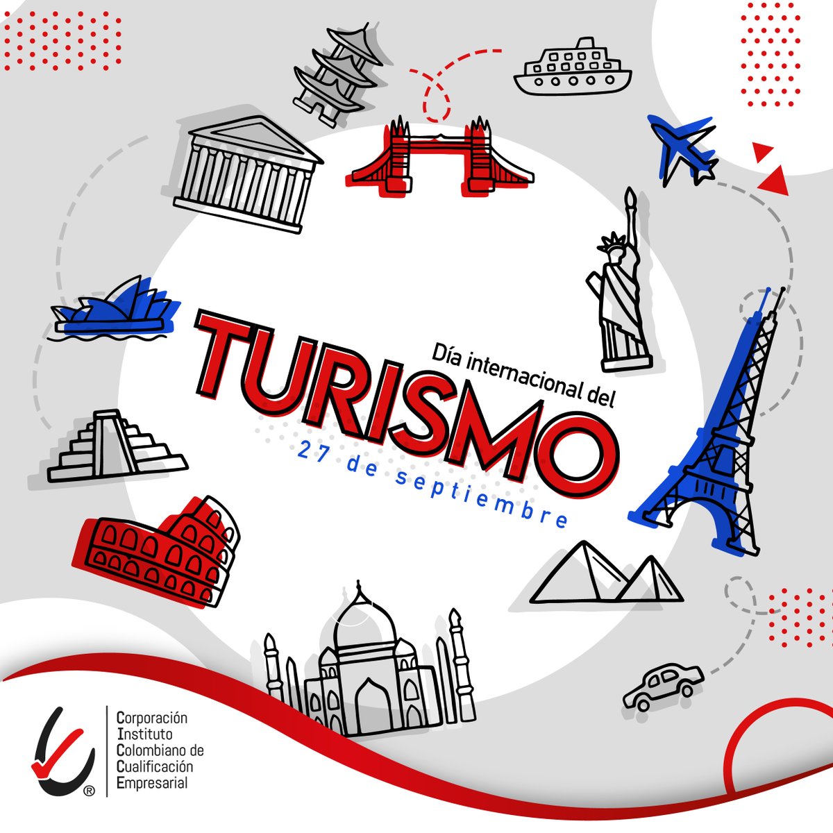 corpcicce's tweet photo. 🤔Repensar, 💡reinventar, 👩‍💼 capacitar y 👍 actualizar el sector turístico es tarea de todos quienes trabajamos en los viajes y travesías alrededor del mundo. 

✈️⛵️Feliz día mundial del turismo 🛳🗺, les desea la Corporación CICCE. https://t.co/0whZ4oDvEW
