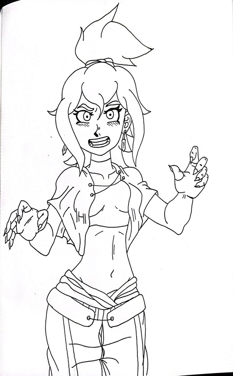 FirstChampManga's tweet photo. Been practicing alcohol marker and color pencil mix coloring. It’s Not easy. And it’s Not a flattering drawing either 😅 https://t.co/Un8TVDFBiN