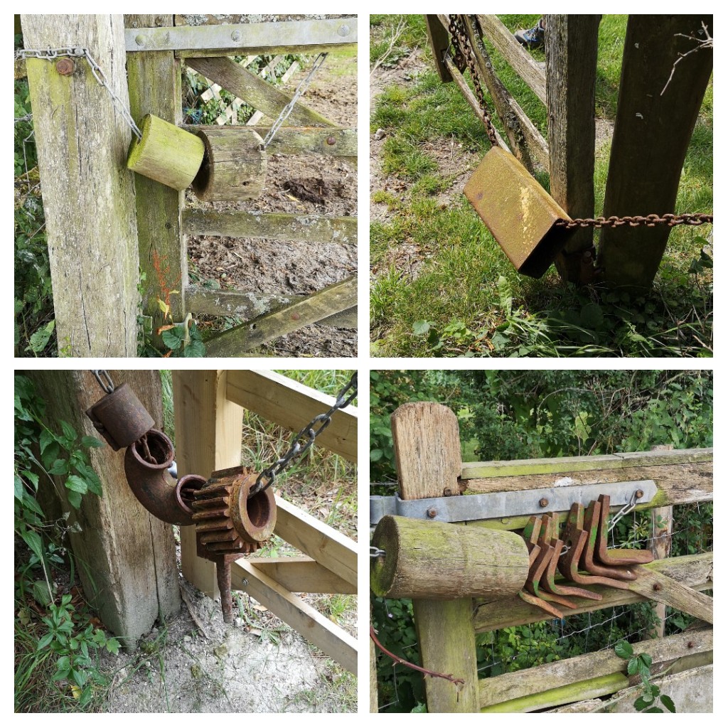 A selection of interesting gate weights #Oxfordshire #walking