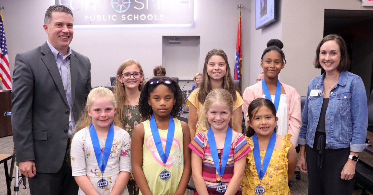 FSSchools's tweet image. These students were recognized as our September Superintendent&apos;s Stars at the FSPS BOE meeting last night! We are so proud! #FSPSProud #FortSmithFam