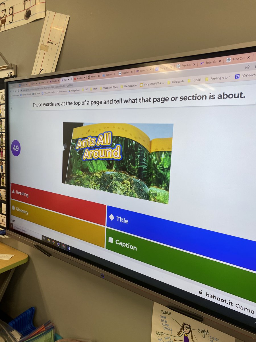 MsCanning1's tweet photo. What better way to show our knowledge and understanding of text features than with a KAHOOT! https://t.co/eVD7F0zsCt