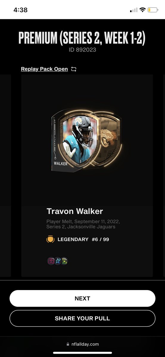 Calhooner4's tweet photo. @NFLALLDAY just pulled my first ever legendary! @44Ytw lets go!! #nflallday https://t.co/dDXh9zd7jt