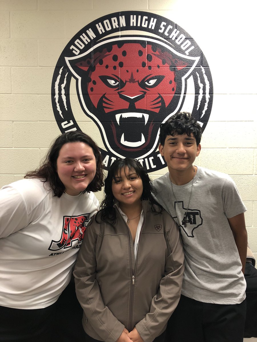 HornJATS's tweet photo. 3 #JATS were voted in as class Presidents/VP! Left to right: Peyton(10th Prez), Zariah(9th Prez), Jose(9th VP). Congrats 🎉🎊🍾 We are so proud &amp; honored that you are representing #JATS &amp; leading Horn! Our programs future is in good hands 🙌 #THEStandard #LeadershipDevelopment https://t.co/upPfwJxL7r