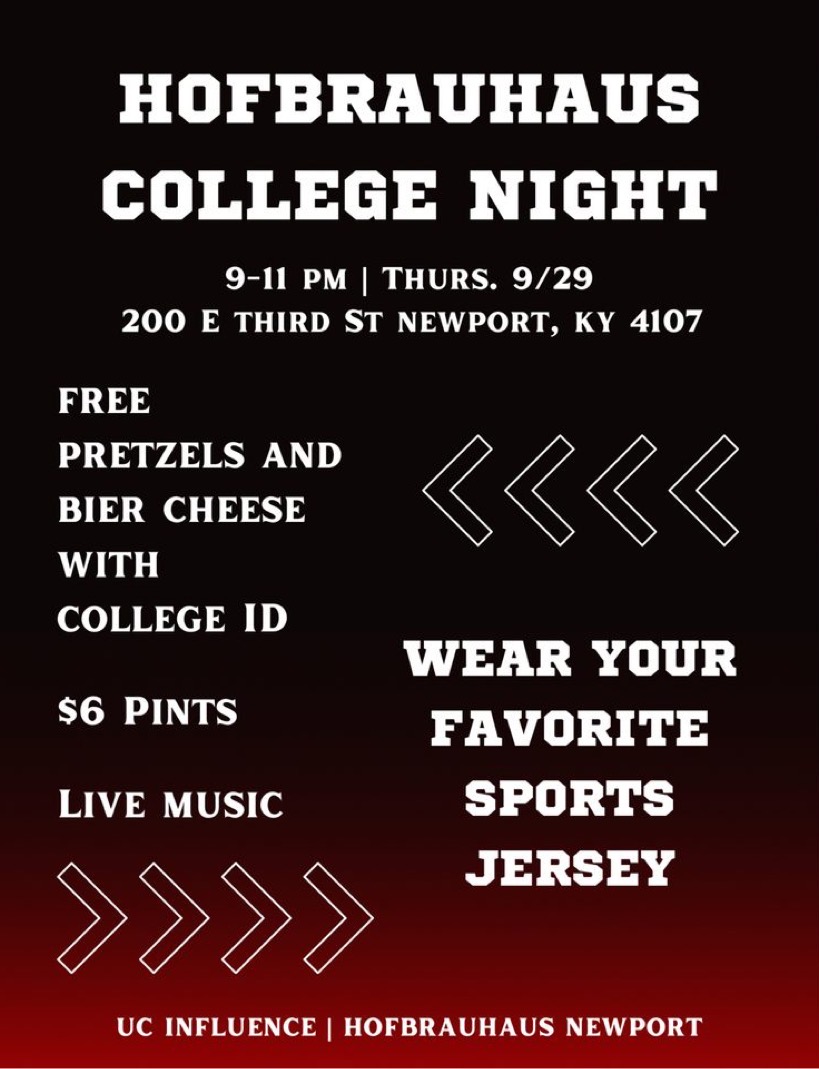 Our first College Night with <a href="/HofbrauhausNWPT/">Hofbrauhaus Newport</a> is THIS Thursday, September 29 from 9-11 pm. Wear your favorite jersey and enjoy a $6 pint and free pretzel with bier cheese with a college ID! Bring your friends and start your weekend off right. We hope to see you there!