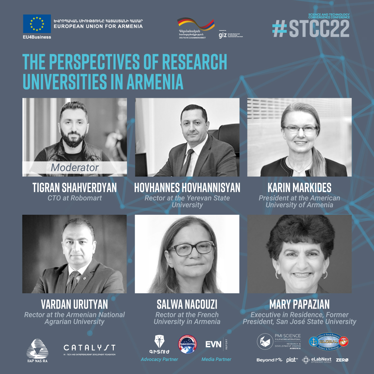 SmartGateVC's tweet photo. We will be exploring the perspectives of #research #universities as part of #STCC with university leaders from #Armenia and #US today at 3:30PM.
#STCC22 #EU4Business #ITTD 
@EU_Armenia @EU4BTechArmenia #PMIScience https://t.co/sxwPLpJ2O0