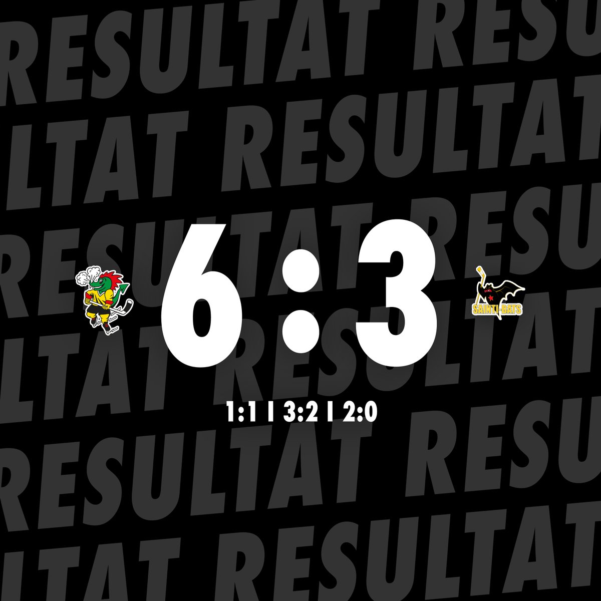 HEIMSIEG! 🔥

WIKI gewinnt zuhause gegen die Fledermäuse aus Sankt Immer mit 6-3! 

#HeyaWiki 🐲