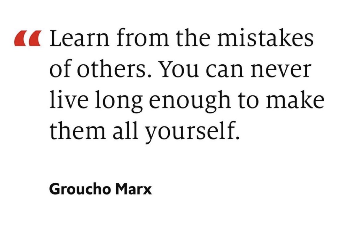 Learning from own experience or from mistakes of others - what do you think builds learning muscle better?