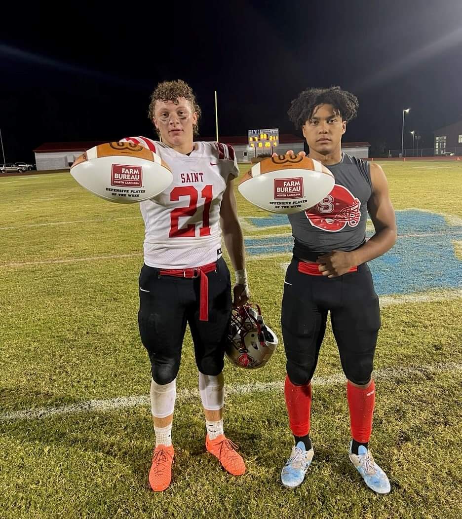 TheJasonLanning's tweet photo. 🏈🏈🏈 Last weekend your Iredell County Farm Bureau Agents were out in full force with a large slate of home games.  Congrats to Saint Stephens on their win at North Iredell.  Big games for the Def Player of the Game Chip Hendren and Off Player of the Game Bryson Gaither‼️ https://t.co/szR1vTjU7x