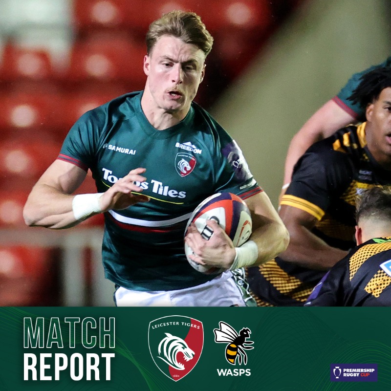 LeicesterTigers's tweet photo. A young Leicester Tigers side scored five tries to secure a bonus-point win over @WaspsRugby in Round 2️⃣ of the Premiership Rugby Cup.

#LEIvWAS 🏉 #COYT 🐯 

Read the Match Report 👇