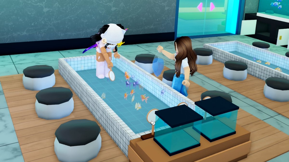 CaliCrew_YT's tweet photo. Having fun at the NEW Topia Fish Shop🐠🌈in Livetopia!!  
@LivetopiaGame #LivetopiaTV #Update73 #ItsYourWorld #Roblox  #gaming #familyfun https://t.co/lvi196vauc
