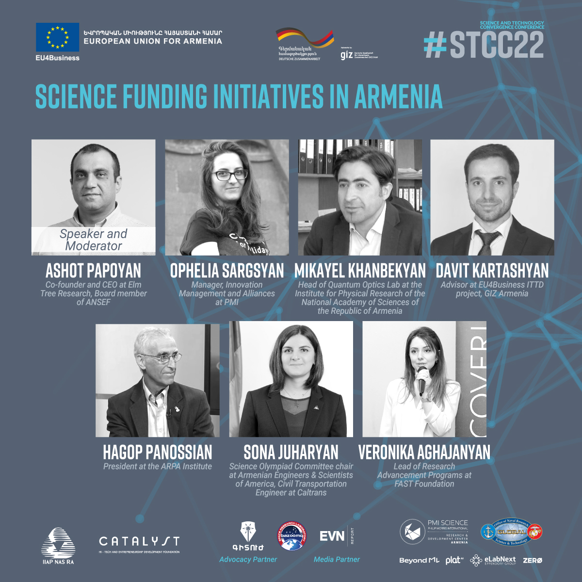 SmartGateVC's tweet photo. Meet some of the organizations who #fund #science in Armenia at #STCC at 4:30 PM.
#STCC22 #EU4Business #ITTD 
@EU_Armenia @EU4BTechArmenia
 #PMIScience https://t.co/GcdCOXYO4y