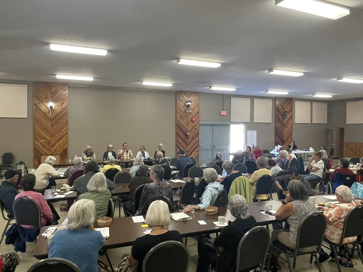 Eric_Depenau's tweet photo. Great to be at the Seniors Fair in #valemount this afternoon hearing from BC Seniors Advocate, MLA @shirleybond, local Dr’s and community leaders (great to see so many from Mayor and Council in the crowd!) on the opportunities and challenges facing seniors in the #robsonvalley. https://t.co/ttktf9cNVJ