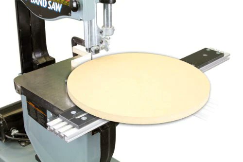 Woodhaven_com's tweet photo. The Woodhaven Band Saw Circle Cutting Jig clamps to any 14" band saw. The Circle Jig produces 3" to 93" diameter circles or arcs. Unique slide &amp; cut action allows you to make the relief and circle cut in one operation. #Woodhaven #woodworking #woodworkertools #bandsaw #CircleJig https://t.co/UgiGaWZLpT