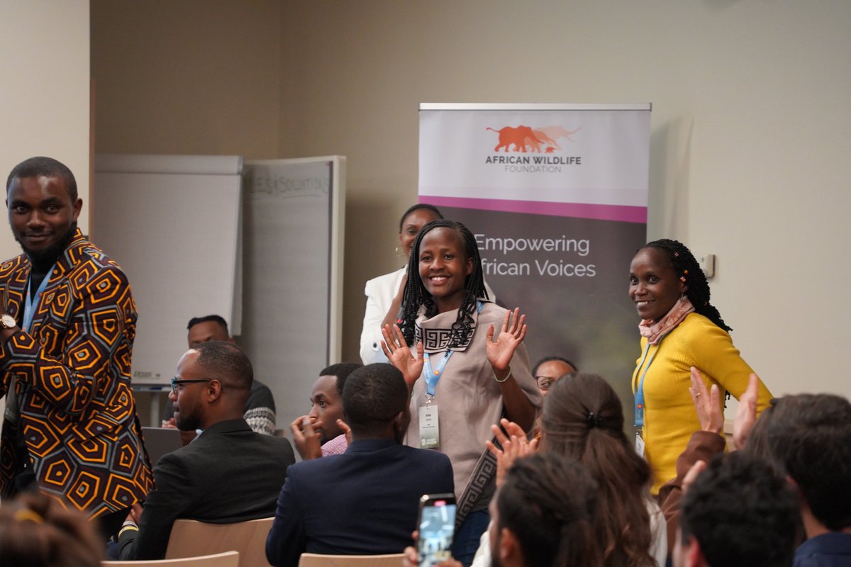 NashipaeM's tweet photo. Today, I had the pleasure of moderating a panel discussion on ensuring there are more #AfricanVoices in #conservation storytelling at the #JacksonWildSummit. The panel consisted of the ACV Kenya and Rwanda fellows https://t.co/ZrblCQITAu