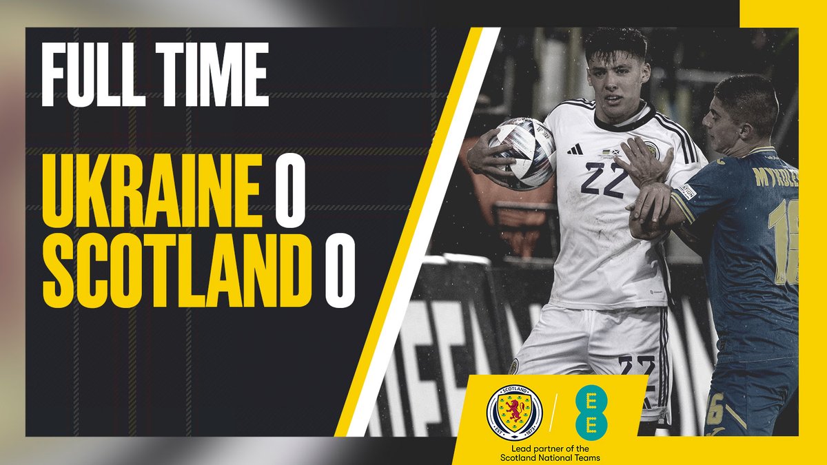 FULL TIME: Ukraine 0-0 Scotland. 

A tense second half ends goalless in Kraków, but the point is enough to see us promoted to League A in the Nations League 🙌 🏴󠁧󠁢󠁳󠁣󠁴󠁿

#UKRSCO