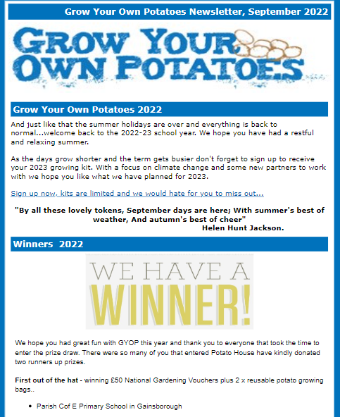 gainsparish's tweet image. Winners! A great way to start the school year. Following 3 of our classes growing champion potatoes last year, we were picked out as the winning school for the whole of the country! @potatoes4school @LovePotatoes #toptatties #superspuds #marvellousmash #perfectpotatoes 🥔🥔🥔
