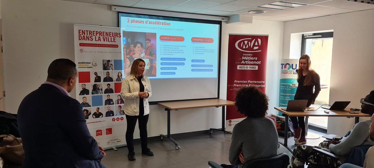 myriam__PE's tweet photo. J2️⃣ #restart merci à @CMA_HdF @bgehdf et #entrepreuneursdanslaville venus rencontrer 15 demandeurs d'emploi! ✅️ 2 créateurs ont partagé leur vécu et transmis leur passion et leur énergie! Qui mieux que celui qui a créé pour parler d' #entrepreneuriat ❓️ https://t.co/6pUiPjjIMx