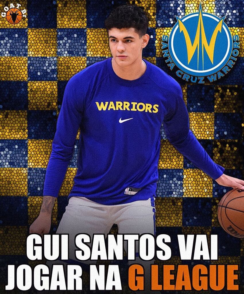 Gui Santos vai jogar na G League!

O Brasileiro draftado na escolha 55 do DRAFT 2022 pelo Golden State Warriors vai passar uma temporada inteira jogando na G League, para desenvolver o seu jogo e a parte física .

Falando em desenvolver, é exatamente par… instagr.am/p/CjBhYiFp8QF/