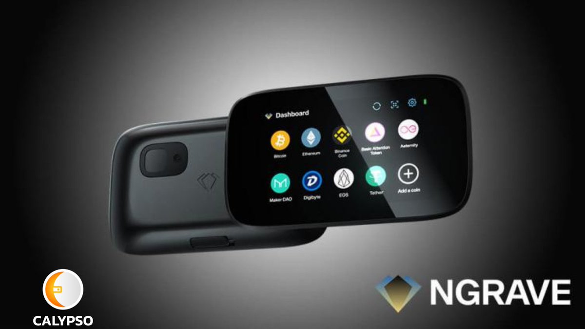 CalypsoExchange's tweet photo. 🔸#NGraveZero tiene una pantalla táctil color de 4", con un tamaño de 124,5 mm x 72,7 mm x 14,5 mm y pesa 217 grs
🔸Las claves se crean 100% offline
🔸ZERO es compatible con Bitcoin, Ethereum, Dash, Zcash, Litecoin, Binance Coin, XRP, Dogecoin, Tezos, Solana y Stellar. https://t.co/ZnqkmjV7vJ