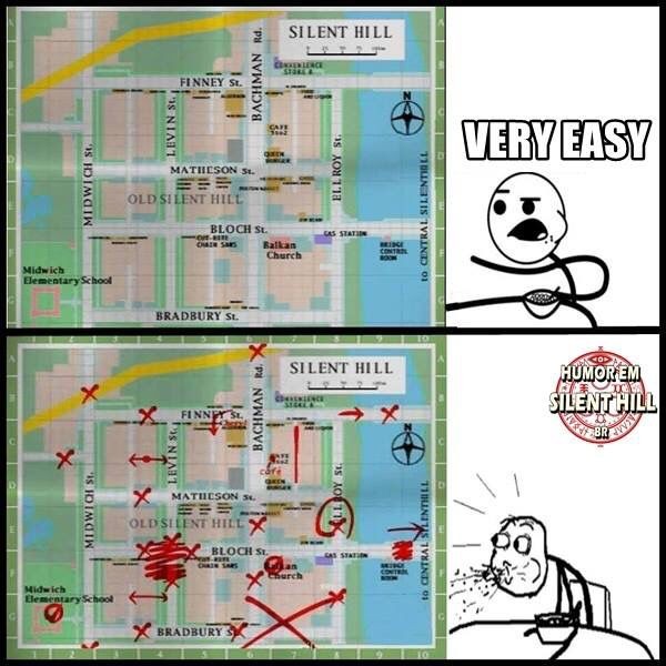 Yeah, that map isn't as easy as you might think xD #SilentHill #Konami #Meme #Horror #SurvivalHorror #HorrorGame