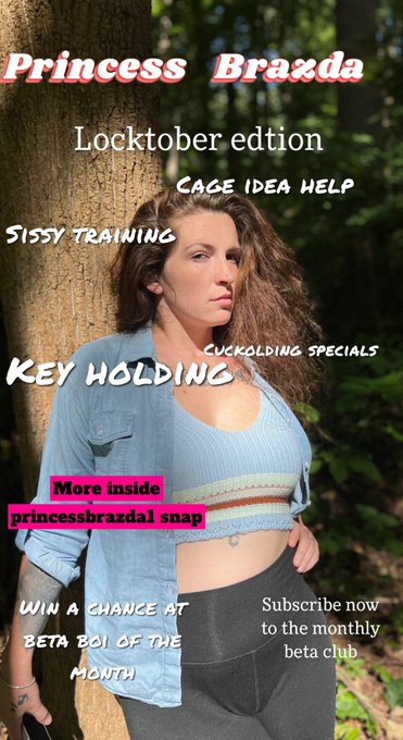 Let&rsquo;s get ready for locktober cuckies #princessbrazda #magazinecovers #covergirl #dommecon #domme #locktober<a href="/tag/princessbrazda"class="tags">#princessbrazda</a><a href="/tag/covergirl"class="tags"><span>#covergirl</span></a><a href="/tag/magazinecovers"class="tags"><span>#magazinecovers</span></a><a href="/tag/domme"class="tags"><span>#domme</span></a><a href="/tag/cuckolding"class="tags"><span>#cuckolding</span></a>